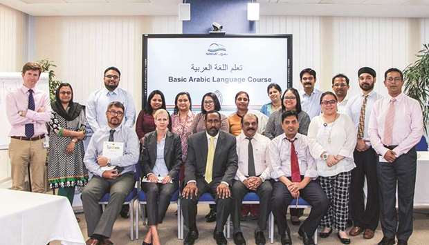 Participants of Nakilatu2019s beginner-level Arabic language course.