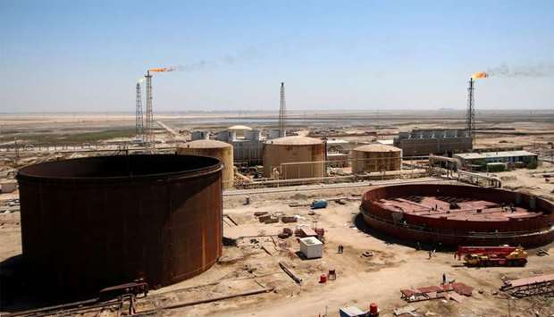 A general view shows the al-Shuaiba oil refinery in southwest Basra, Iraq