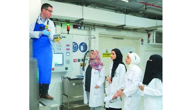 Students from Qatar University learned about biobanking and other laboratory techniques during the programme.