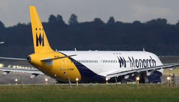 A Monarch Airlines passenger aircraft preparing for take off
