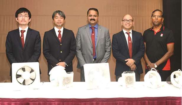 Officials from KDK Company and United Co-operation General Trading during a product seminar held in Doha recently.