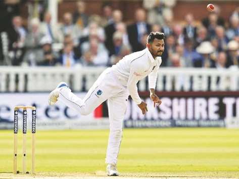 Legspinner Devendra Bishoo of the West Indies.
