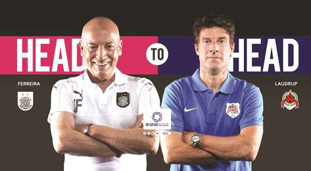 Al Sadd coach Jesualdo Ferreira (left) will look forward to continuing his superiority in recent times over his Al Rayyan counterpart Michael Laudrup.