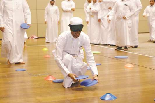 Youths take part in a number of team building activities.