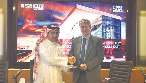 Qatar National Convention Centre and British Council officials at the signing ceremony.