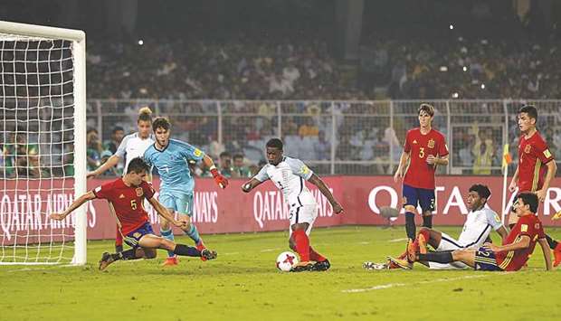 A moment from the final in Kolkata. (Photo by Jan Kruger, FIFA via Getty Images)