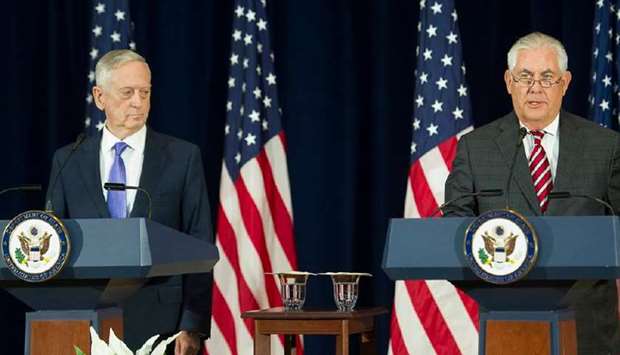 Secretary of Defense Jim Mattis and Secretary of State Rex Tillerson
