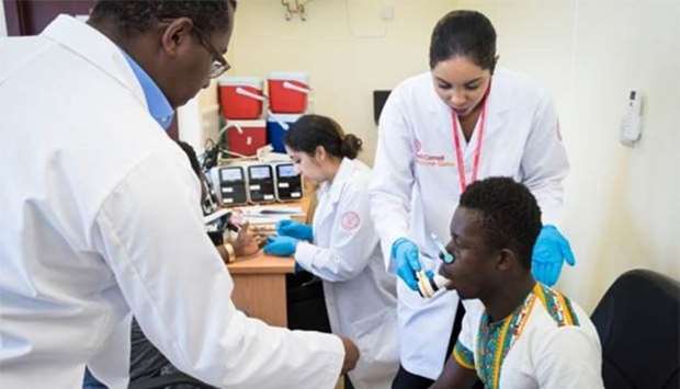A health check being carried out as part of the programme. Picture courtesy of SC