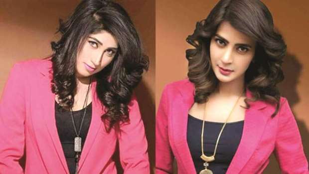 HIT: Saba Qamar, right, plays Qandeel Baloch, dubbed Pakistanu2019s u2018Kim Kardashianu2019 in Baaghi.