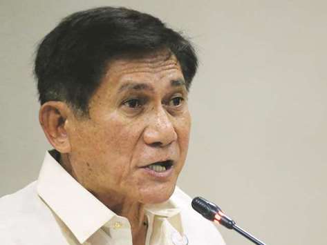 Newly-appointed Environment Secretary Roy Cimatu answers questions during a Commission on Appointment hearing at the Senate headquarters in Pasay city, Metro Manila, yesterday.