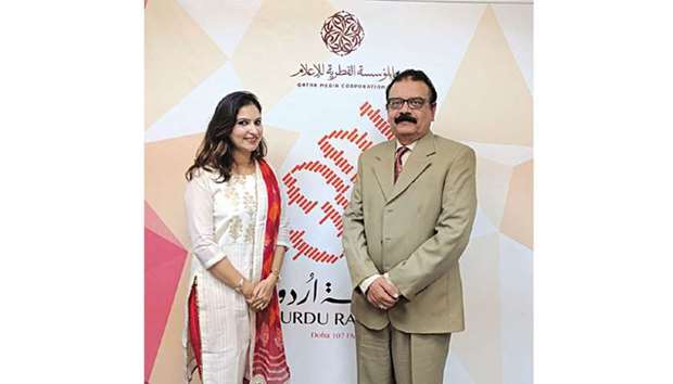 Prominent journalist Anu Sharma (left) was a guest on Qatar Radiou2019s live show Haqeeqat yesterday.