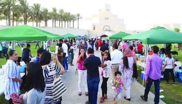 Families and friends throng the MIA Park bazaar on Friday. PICTURE: Jayan Orma