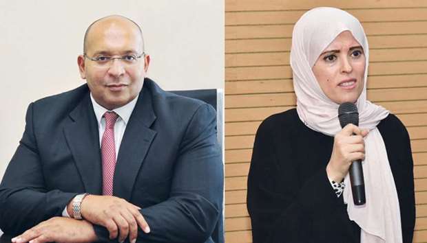 Dr Ahmed El-Zatahry and Ghada al-Kuwari