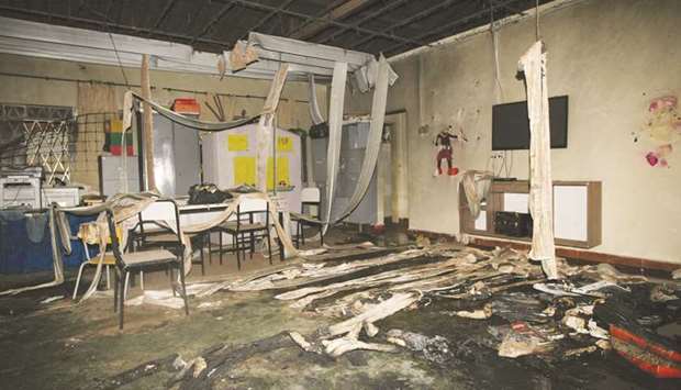 View inside the municipal daycare centre in Janauba, Minas Gerais state, where a watchman sprayed children with alcohol and set them on fire.