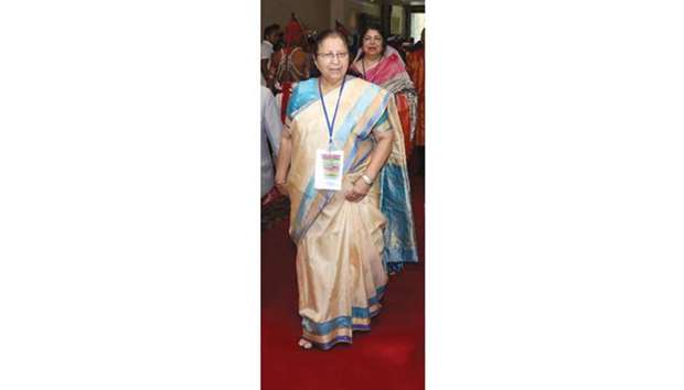 Indiau2019s Lower House Speaker Sumitra Mahajan during the 8th Conference of the Association of Saarc Speakers and Parliamentarians in Colombo.