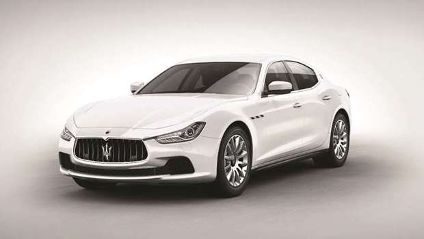 The front view of Maserati Ghibli.