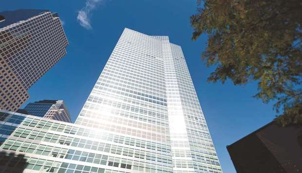 Goldman Sachs Group headquarters in New York. Goldman and Pacific Investment Management Co are leading a push for equal rights when it comes to running index funds tied to the global bond market.
