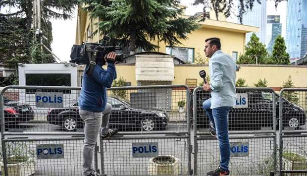 Journalists report outside Saudi Arabia's consulate in Istanbul