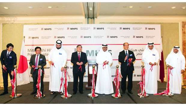 HE al-Sada among other dignitaries during the official opening of Mitsubishi Hitachi Power Systems office in Doha.