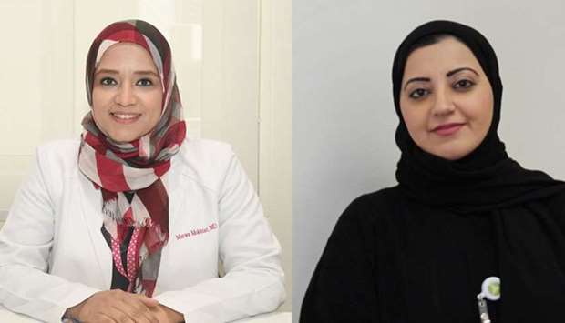 Dr Marwa Mokhtar (L), Reem al-Saadi