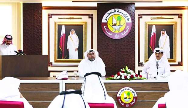 Officials of The Public Prosecution and Qatar Charity at the press conference