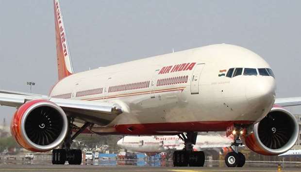 One of the Boring 777 aircraft of Air India parked at Mumbai's international airport
