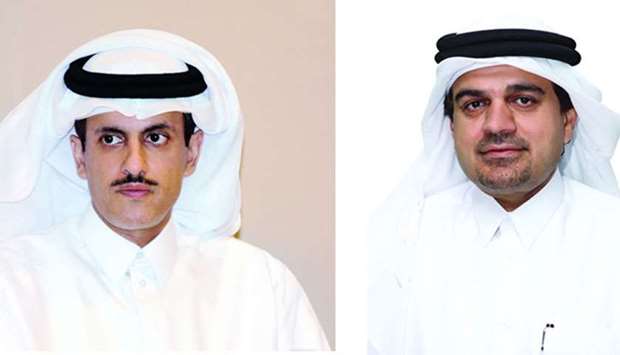 Sheikh Dr Khalid bin Thani bin Abdullah al-Thani (L), Dr Abdulbasit Ahmad al-Shaibei