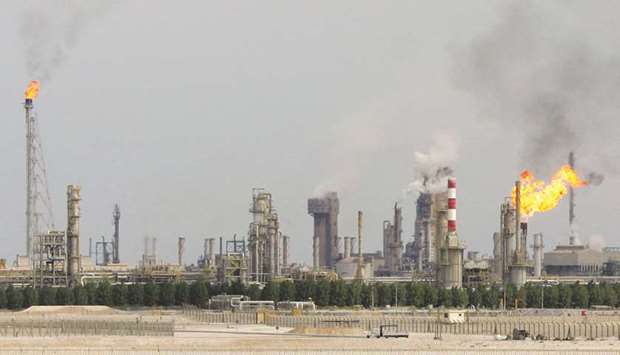 An oil refinery on the outskirts of Doha (file). The fiscal breakeven price of oil in Qatar amounted to $47.1 per barrel in 2018 against $24.2 in 2008, Kamco said.