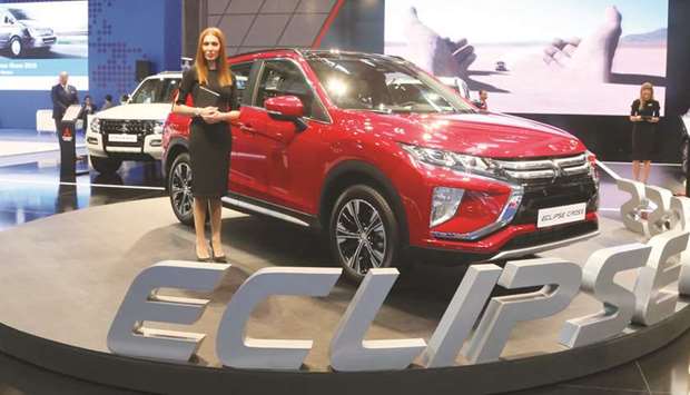 The Eclipse Cross on display.
