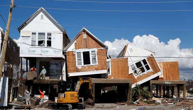 Damage caused by Hurricane Michael is seen in Mexico Beach, Florida