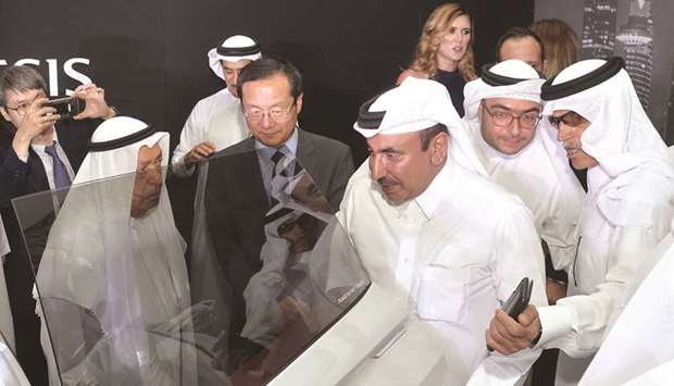 HE the Minister of Transport and Communications Jassim Seif Ahmed al-Sulaiti and South Korean ambassador Chang-mo Kim at the unveiling of Genesisu2019 fuel cell concept SUV to more than 300 VIPs at St Regis Doha on October 14. PICTURE: Noushad Thekkayil