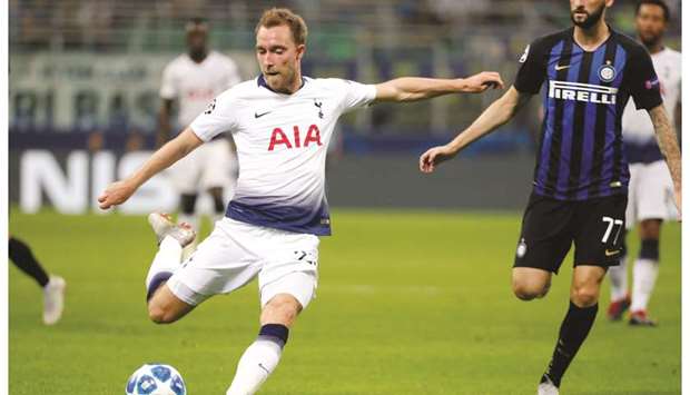 Midfielder Christian Eriksen has missed Spursu2019 past four matches with an abdominal injury. (Reuters)