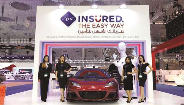 The QIC booth at the Qatar Motor Show 2018.