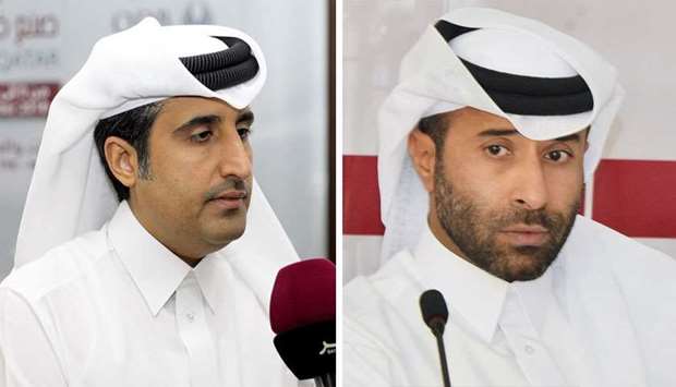 Qatar Chamber board member Rashid Nasser al-Kaabi and Qatar Chamber director general Saleh bin Hamad al-Sharqi