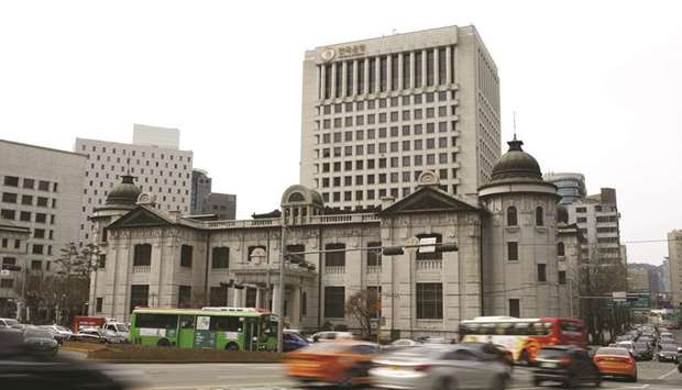 The headquarters of Bank of Korea in Seoul. Analysts predicted that interest rates could rise as early as the next review of the central bank on November 30.