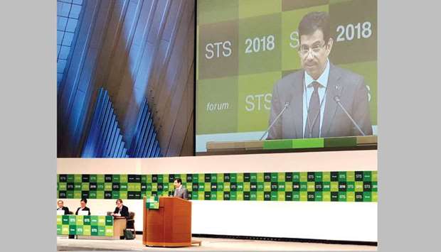 Dr al-Salem speaking at the event.