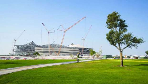 More than 350,000sqm of grass is being transported and transplanted from the nursery to the area surrounding Al Bayt Stadium, a proposed 60,000 capacity semi-final venue of the 2022 FIFA World Cup