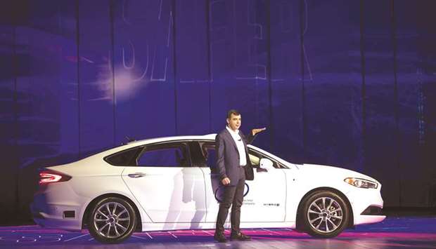 Mobileye CEO Amnon Shashua speaks during a keynote address at the 2018 Consumer Electronics Show (CES) in Las Vegas, on January 8. Without a safety model that persuades the public to accept autonomous cars, the whole industry is in danger of becoming u201ca science project,u201d says Shashua.