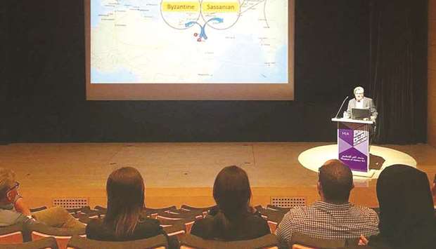 Dr Tarek Swelim delivering a lecture.