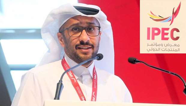 Hassan Abdulrahman al-Ibrahim making a special address at the International Products Exhibition and Conference
