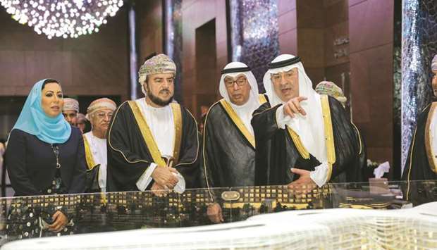 Alfardan Group president and CEO Omar Hussain Alfardan explains about the project in the presence of Sayyid Asaad bin Tariq al-Said, Omanu2019s Deputy Prime Minister for International Relations and Co-operation Affairs and Personal Representative of His Majesty the Sultan and Alfardan Group chairman Hussain Ibrahim Alfardan.