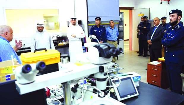 The delegations were briefed on the various sections of the Forensic Lab Department.