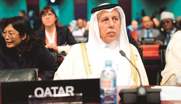 HE the Speaker Ahmed bin Abdullah bin Zaid al-Mahmoud attending an IPU meeting.