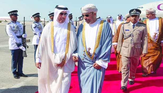 The Prime Minister and the accompanying delegation were received at Muscat International Airport