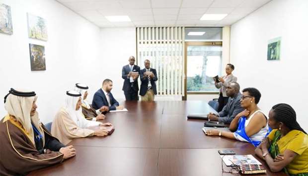 HE al-Mahmoud held meeting the Speaker of the Chamber of Deputies of the Republic of Rwanda Donatille Mukabalisa, in Belgrade