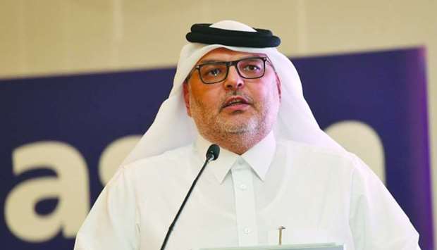 Ashghal president Dr Saad bin Ahmad al-Muhannadi addressing the workshop.rnrn