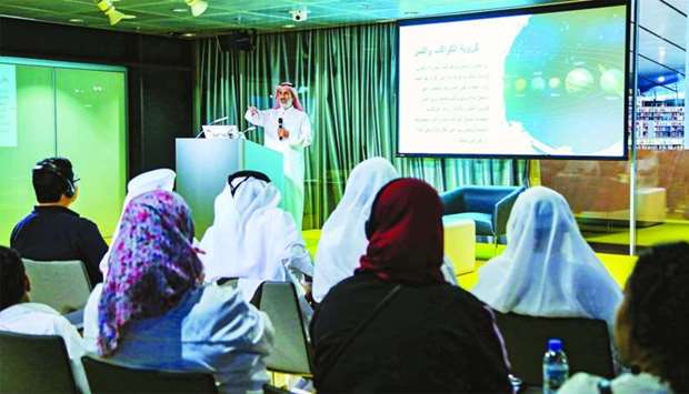 Sheikh Salman bin Jabr al-Thani speaks at the event.rnrn
