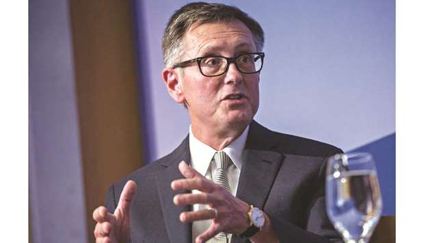 Richard Clarida, vice-chairman of the US Federal Reserve, speaks during a discussion at the Peterson Institute for International Economics in Washington, DC. (file). Clarida, in remarks on Friday on the final day before the central bank goes into a blackout period before its October 29-30 meeting, saw lots to be happy about in the domestic economy.
