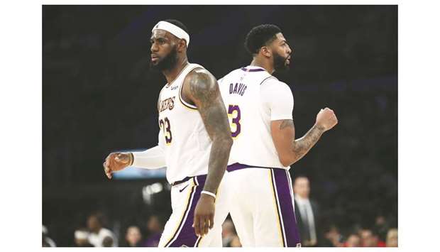 LeBron James of LA Lakers (left) and Kawhi Leonard of LA Clippers.