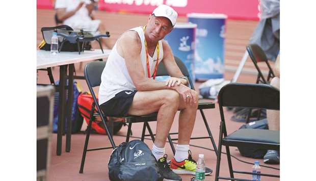 File photo of US coach Alberto Salazar at the Birdu2019s Nest Stadium in Beijing, China, on August 21, 2015.